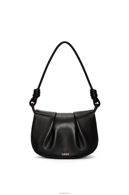 Loewe чанта paseo от лъскава телешка кожа от напа F84B8337 Жени черен