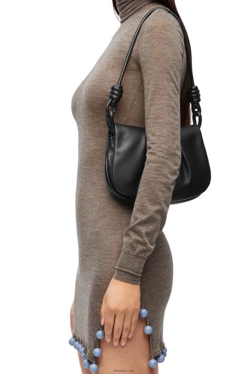 Loewe чанта paseo от лъскава телешка кожа от напа F84B8337 Жени черен
