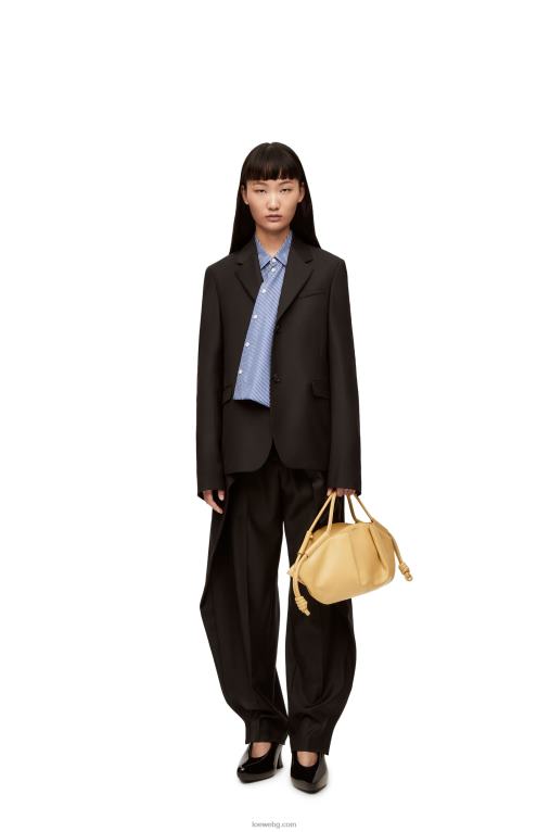 Loewe чанта paseo от лъскава телешка кожа напа F84B8352 Жени тъмно масло