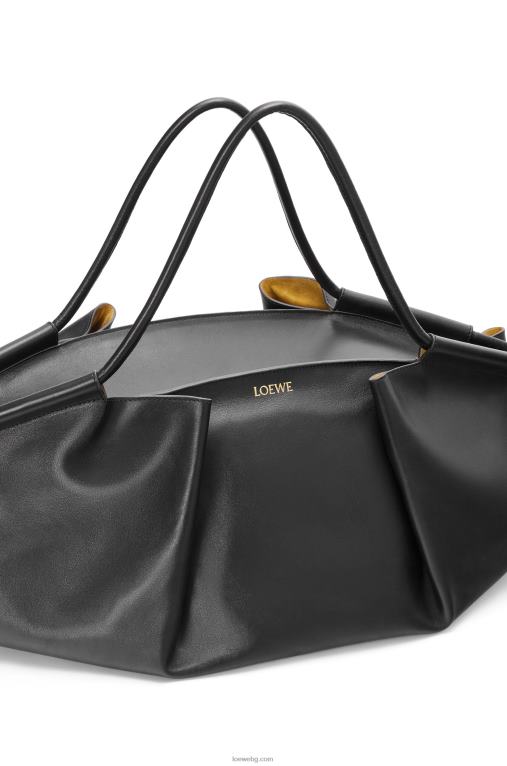 Loewe xl чанта paseo от лъскава телешка кожа напа F84B8401 Жени черен