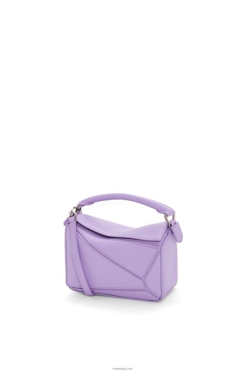 Loewe мини чанта за пъзел от мека зърнеста телешка кожа F84B8199 Жени светло лилаво