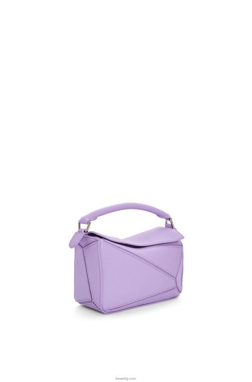 Loewe мини чанта за пъзел от мека зърнеста телешка кожа F84B8199 Жени светло лилаво