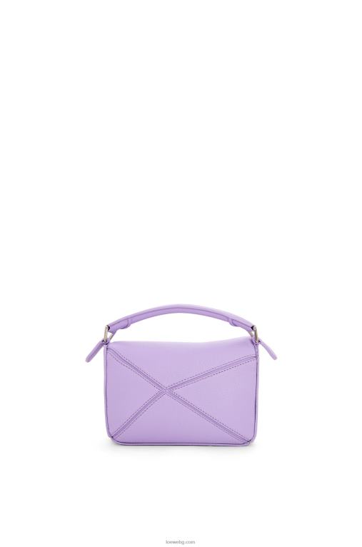 Loewe мини чанта за пъзел от мека зърнеста телешка кожа F84B8199 Жени светло лилаво