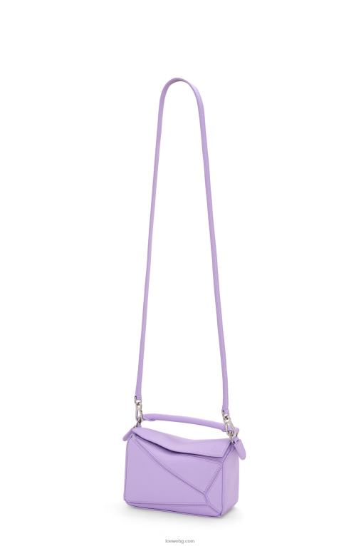 Loewe мини чанта за пъзел от мека зърнеста телешка кожа F84B8199 Жени светло лилаво