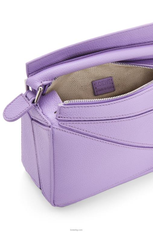 Loewe мини чанта за пъзел от мека зърнеста телешка кожа F84B8199 Жени светло лилаво