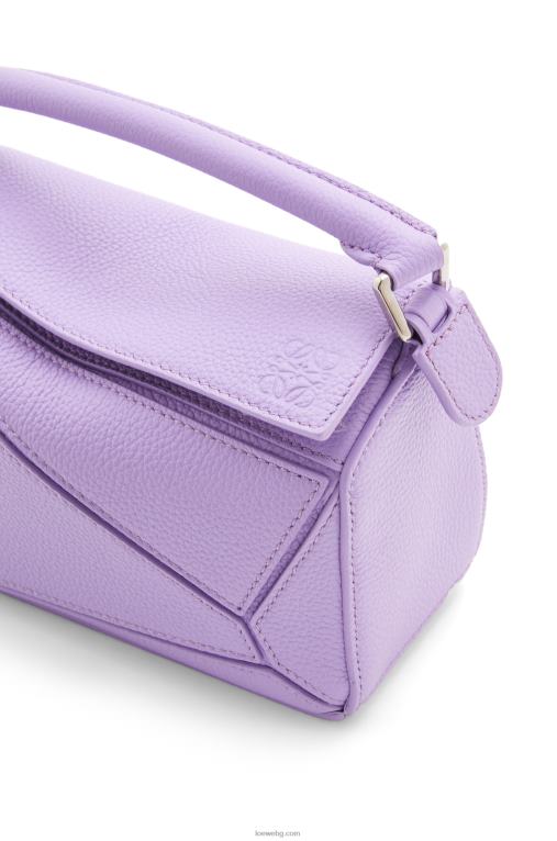 Loewe мини чанта за пъзел от мека зърнеста телешка кожа F84B8199 Жени светло лилаво