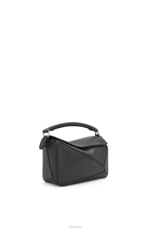 Loewe мини чанта за пъзел от класическа телешка кожа F84B8200 Жени черен