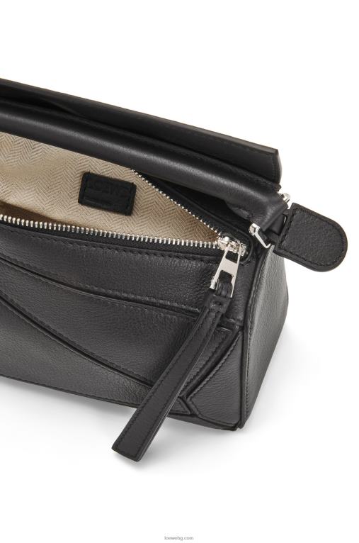 Loewe мини чанта за пъзел от класическа телешка кожа F84B8200 Жени черен