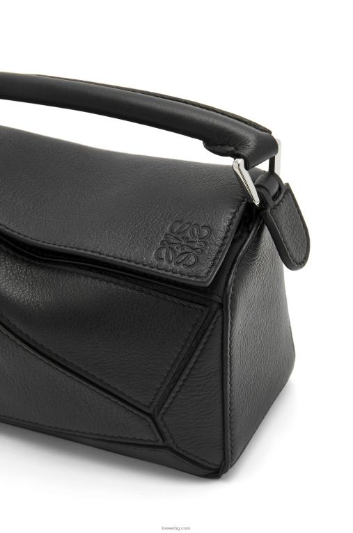Loewe мини чанта за пъзел от класическа телешка кожа F84B8200 Жени черен
