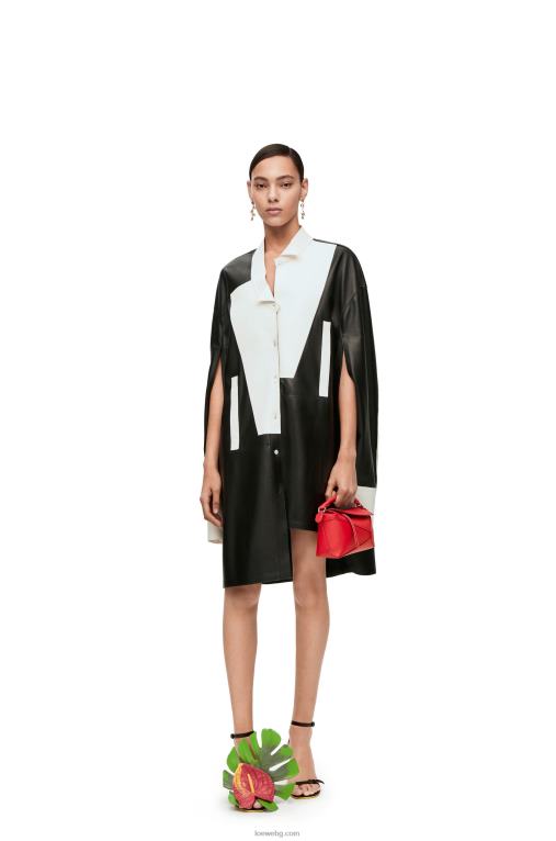 Loewe мини чанта за пъзел от сатенирана телешка кожа F84B8213 Жени червен