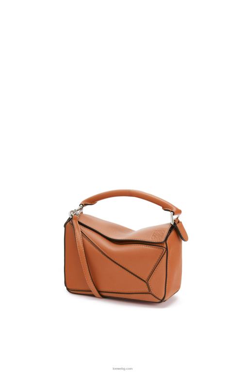 Loewe мини чанта за пъзел от класическа телешка кожа F84B8214 Жени тен