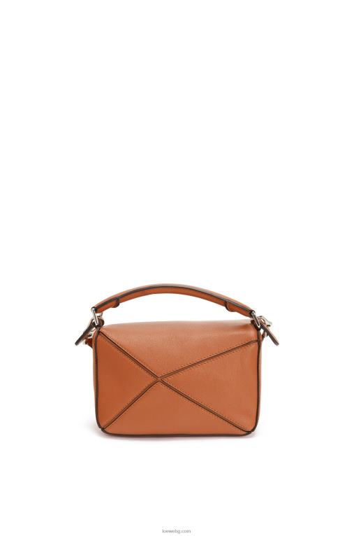 Loewe мини чанта за пъзел от класическа телешка кожа F84B8214 Жени тен