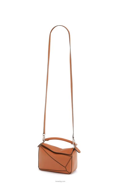 Loewe мини чанта за пъзел от класическа телешка кожа F84B8214 Жени тен