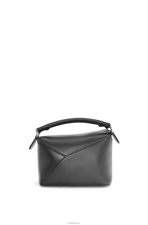 Loewe мини чанта за пъзел от сатенирана телешка кожа F84B8219 Жени черен