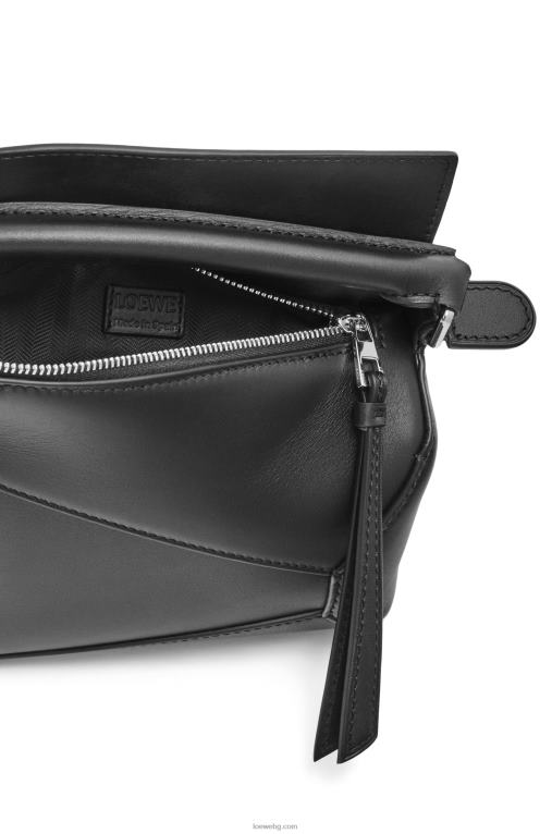Loewe мини чанта за пъзел от сатенирана телешка кожа F84B8219 Жени черен