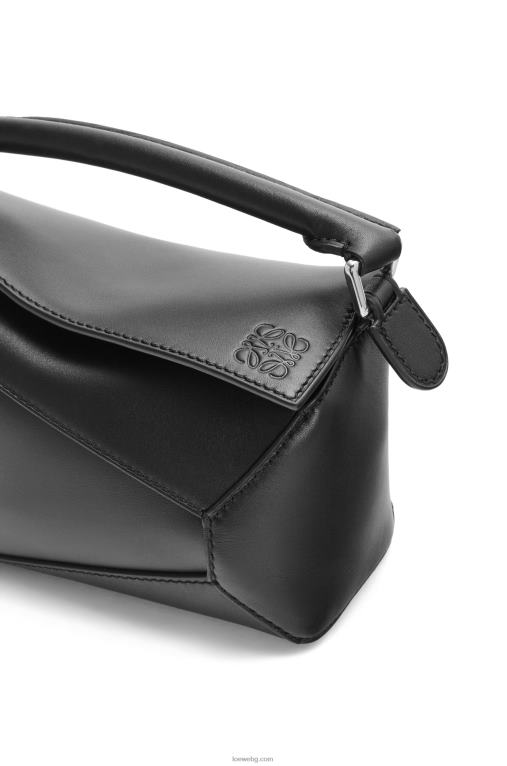 Loewe мини чанта за пъзел от сатенирана телешка кожа F84B8219 Жени черен