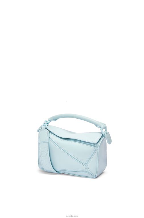 Loewe мини чанта за пъзел от сатенена телешка кожа F84B8264 Жени аквамарин