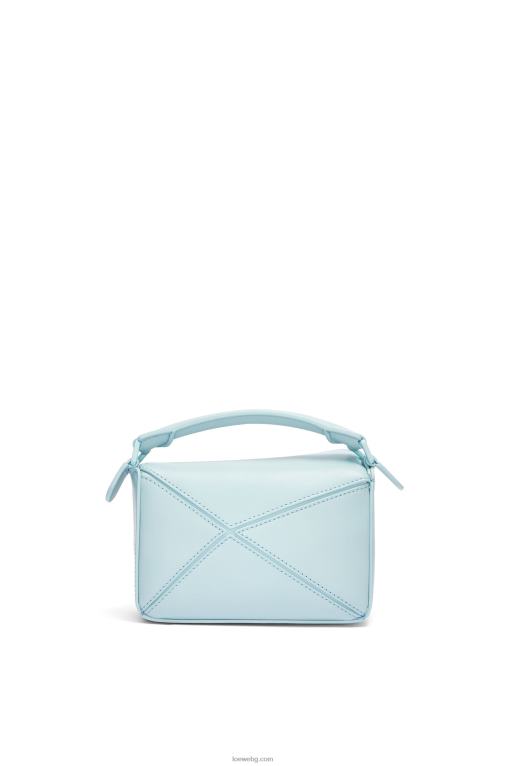 Loewe мини чанта за пъзел от сатенена телешка кожа F84B8264 Жени аквамарин