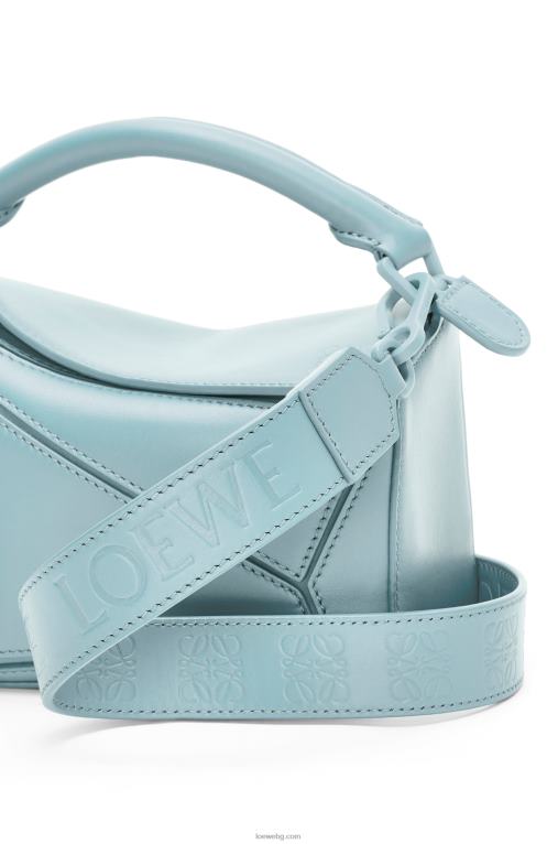 Loewe мини чанта за пъзел от сатенена телешка кожа F84B8264 Жени аквамарин