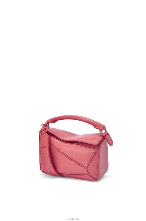 Loewe мини чанта за пъзел от сатенена телешка кожа F84B8266 Жени роза