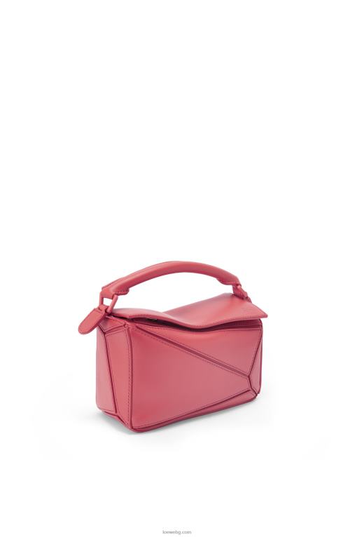 Loewe мини чанта за пъзел от сатенена телешка кожа F84B8266 Жени роза