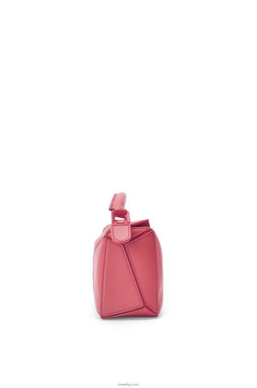 Loewe мини чанта за пъзел от сатенена телешка кожа F84B8266 Жени роза