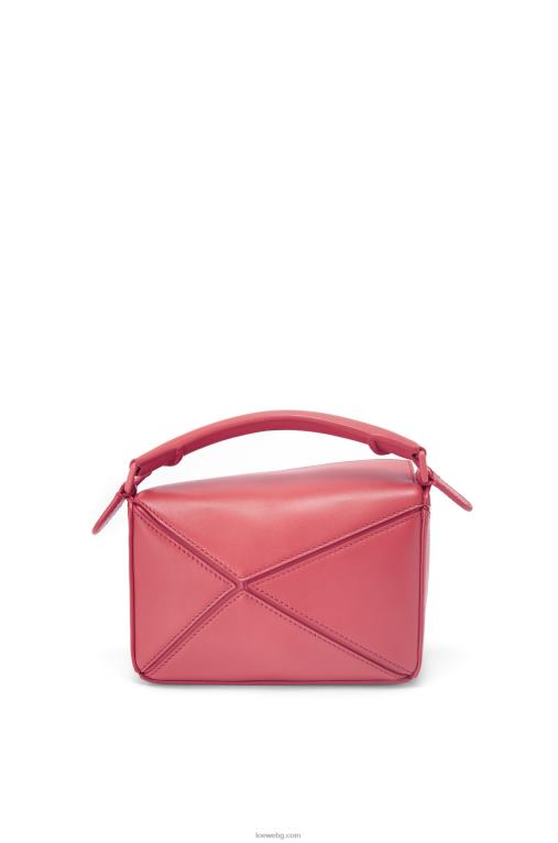 Loewe мини чанта за пъзел от сатенена телешка кожа F84B8266 Жени роза