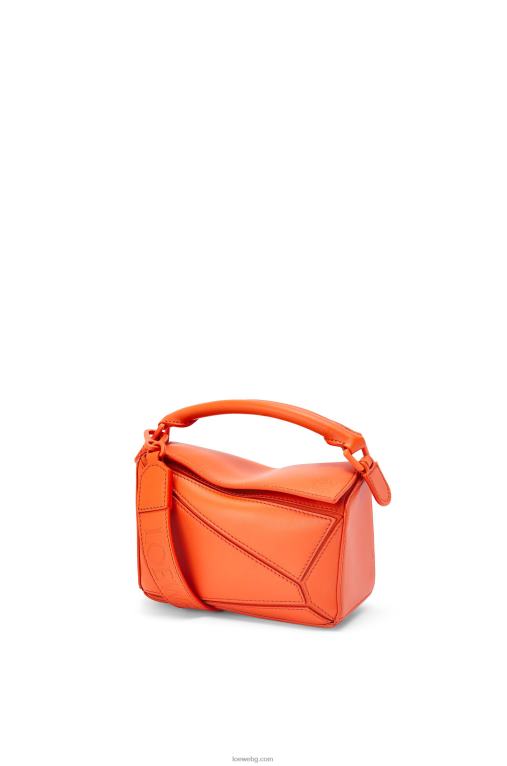 Loewe мини чанта за пъзел от сатенена телешка кожа F84B8271 Жени оранжево