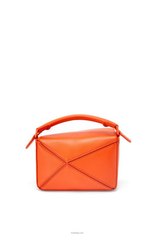 Loewe мини чанта за пъзел от сатенена телешка кожа F84B8271 Жени оранжево