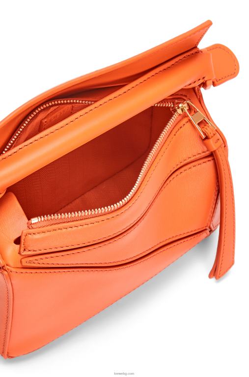 Loewe мини чанта за пъзел от сатенена телешка кожа F84B8271 Жени оранжево