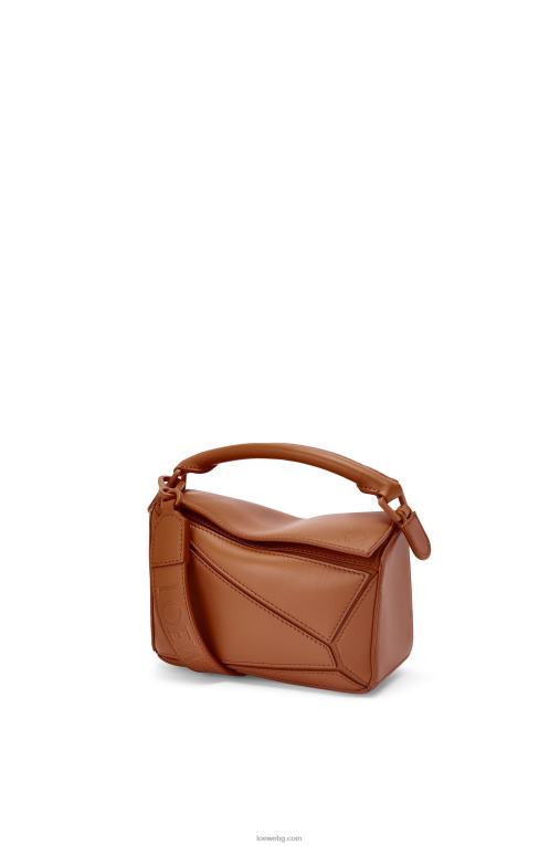 Loewe мини чанта за пъзел от сатенена телешка кожа F84B8273 Жени пекан