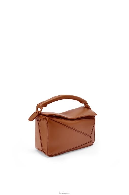 Loewe мини чанта за пъзел от сатенена телешка кожа F84B8273 Жени пекан