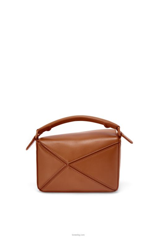 Loewe мини чанта за пъзел от сатенена телешка кожа F84B8273 Жени пекан