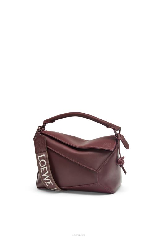 Loewe малка чанта тип пъзел от сатенена телешка кожа F84B8274 Жени Санг дьо Бьоф глазура