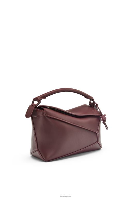 Loewe малка чанта тип пъзел от сатенена телешка кожа F84B8274 Жени Санг дьо Бьоф глазура