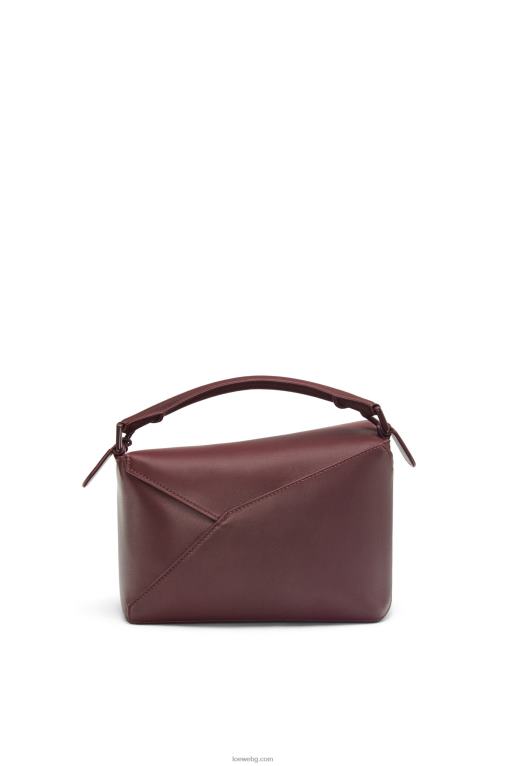 Loewe малка чанта тип пъзел от сатенена телешка кожа F84B8274 Жени Санг дьо Бьоф глазура