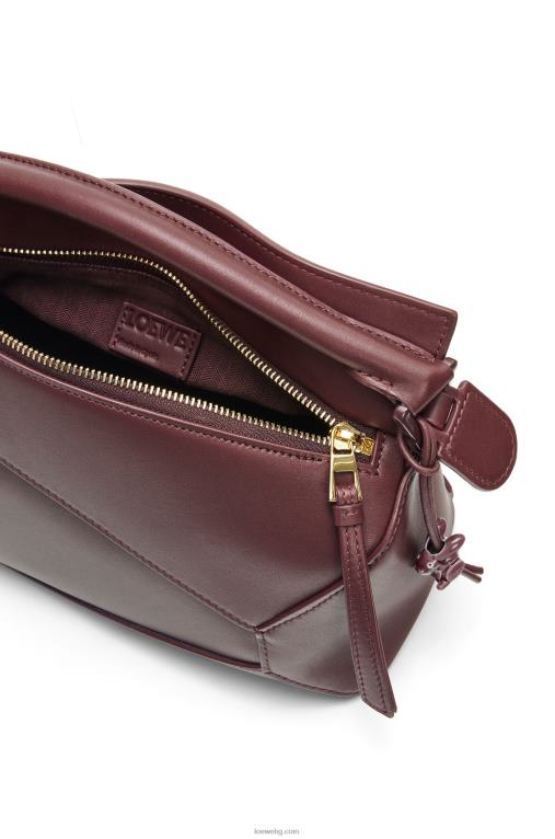 Loewe малка чанта тип пъзел от сатенена телешка кожа F84B8274 Жени Санг дьо Бьоф глазура