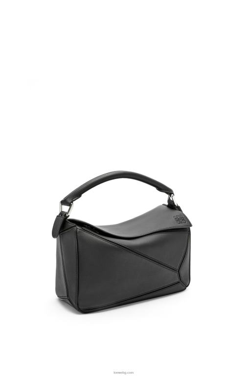 Loewe малка чанта за пъзел от класическа телешка кожа F84B8478 Жени черен