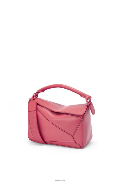 Loewe малка чанта за пъзел от сатенена телешка кожа F84B8490 Жени роза