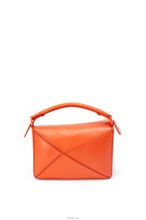 Loewe малка чанта за пъзел от сатенена телешка кожа F84B8491 Жени оранжево