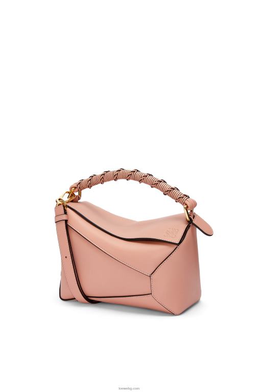 Loewe малка чанта тип пъзел от телешка кожа напа F84B8498 Жени прашно розово