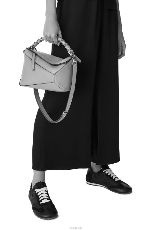 Loewe малка чанта тип пъзел от телешка кожа напа F84B8498 Жени прашно розово