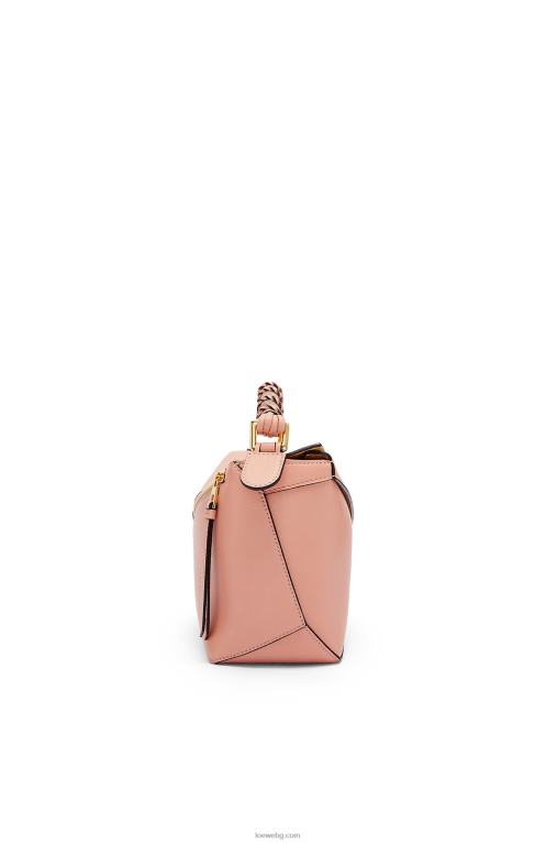 Loewe малка чанта тип пъзел от телешка кожа напа F84B8498 Жени прашно розово