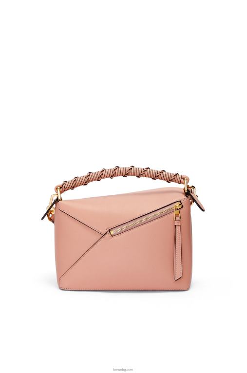 Loewe малка чанта тип пъзел от телешка кожа напа F84B8498 Жени прашно розово