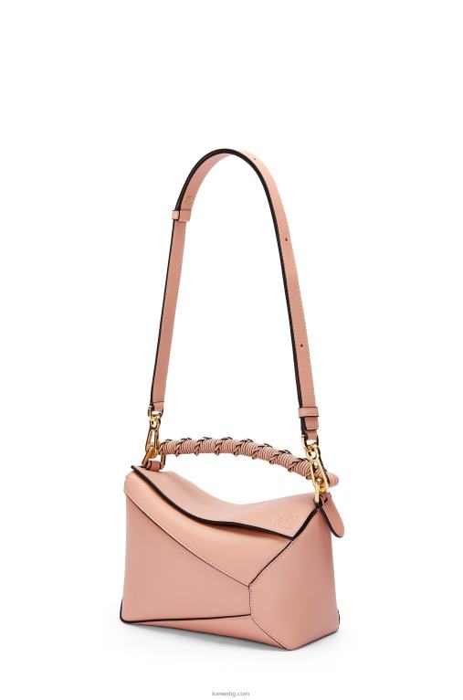 Loewe малка чанта тип пъзел от телешка кожа напа F84B8498 Жени прашно розово