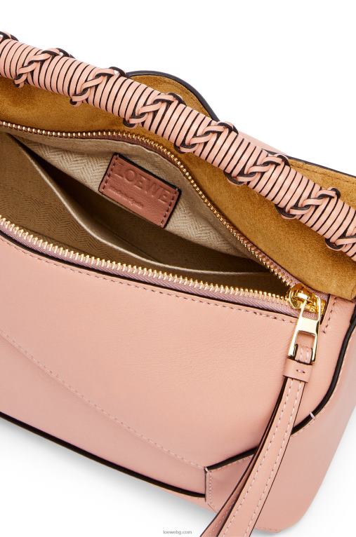 Loewe малка чанта тип пъзел от телешка кожа напа F84B8498 Жени прашно розово