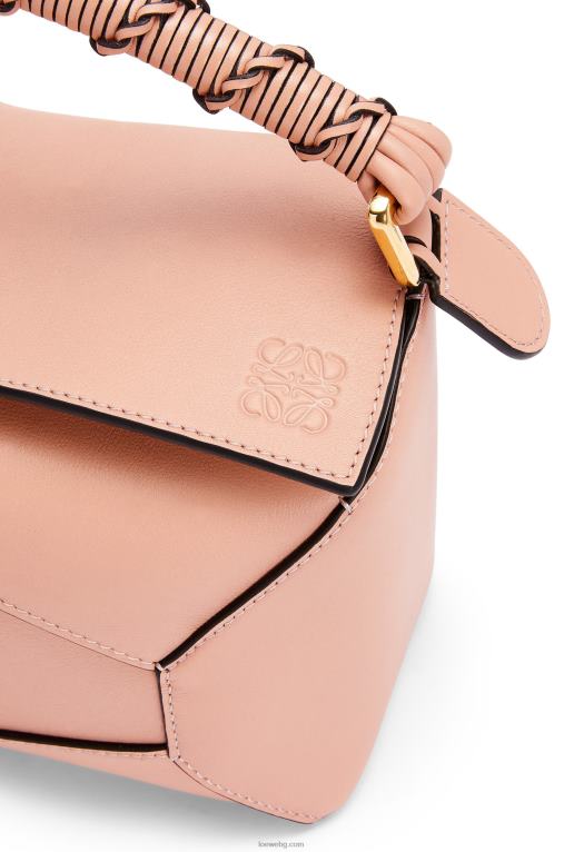 Loewe малка чанта тип пъзел от телешка кожа напа F84B8498 Жени прашно розово