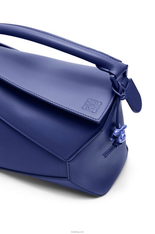 Loewe малка чанта тип пъзел от сатенена телешка кожа F84B8531 Жени наситено лилава глазура