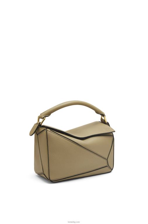 Loewe малка чанта за пъзел от мека зърнеста телешка кожа F84B8535 Жени зелен артишок