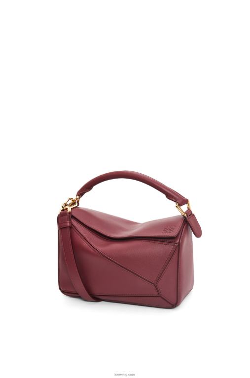 Loewe малка чанта за пъзел от класическа телешка кожа F84B8544 Жени горски плодове